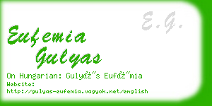 eufemia gulyas business card